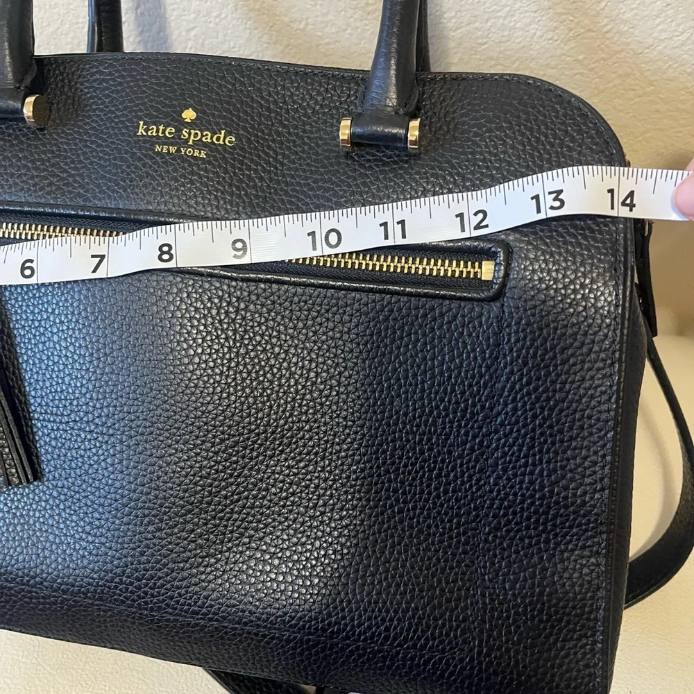 Kate Spate Chester Street Black Pebbled Leather Bag Satchel Handbag